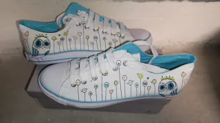 Zapatillas con dibujos de búhos