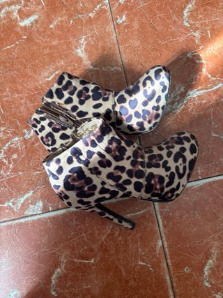 Botines leopardo tacón alto