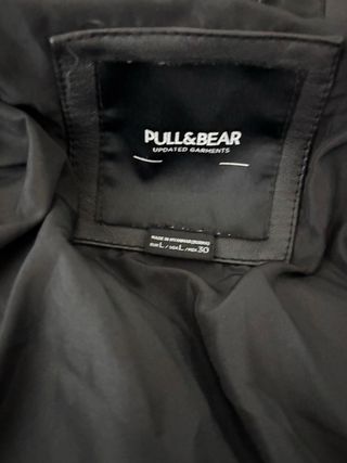 Abrigo acolchado negro talla L