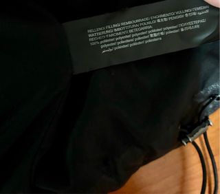 Abrigo acolchado negro talla L