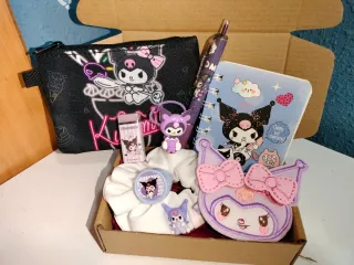 Set Kuromi Kawaii: Neceser, Cuaderno, Bolígrafo