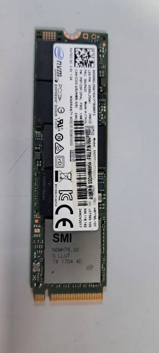 Disco SSD M.2 NVMe 256GB Intel