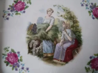 Bandeja antigua de loza Sevilla