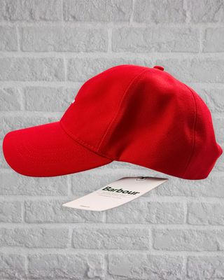 Barbour Cascade Sport gorra roja ajustable nueva