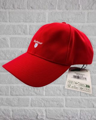 Barbour Cascade Sport gorra roja ajustable nueva