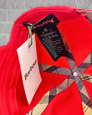Barbour Cascade Sport gorra roja ajustable nueva