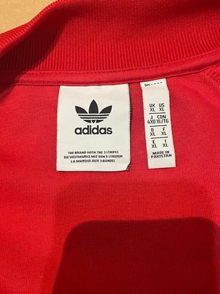 Chaqueta Bomber Adidas Roja Talla XL