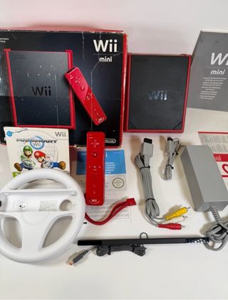 NINTENDO WII MINI COMPLETA + MARIO KART WII