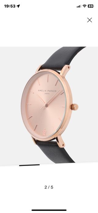 Reloj Amelia Parker Negro/Dorado Nuevo
