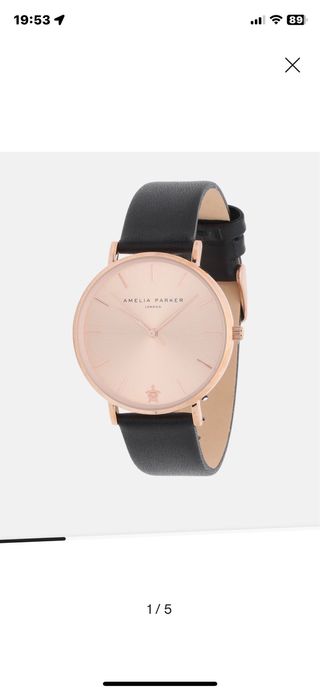 Reloj Amelia Parker Negro/Dorado Nuevo