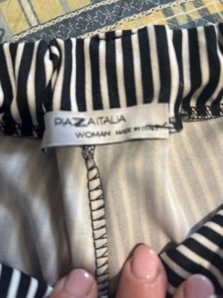 Pantaloni a palazzo righe bianche e nere