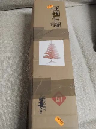 Árbol de Navidad rosa 120 cm