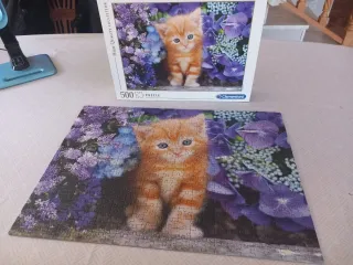 Puzzle 500 piezas gatito naranja