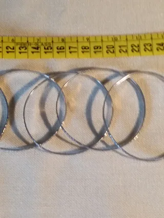 7 Brazaletes de plata italiana. Puntas de flecha.