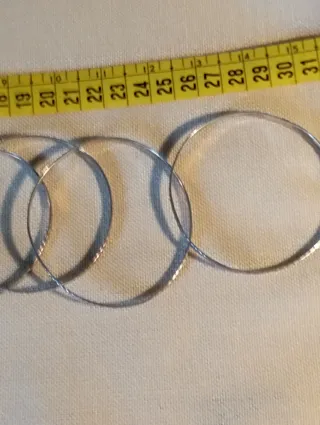 7 Brazaletes de plata italiana. Puntas de flecha.