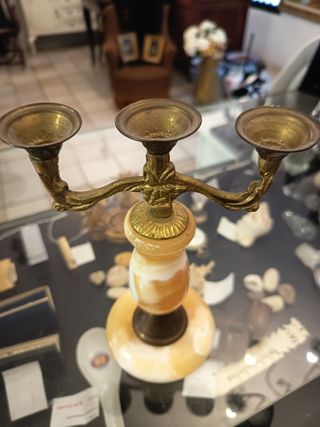 Candelabro Vintage Alabastro