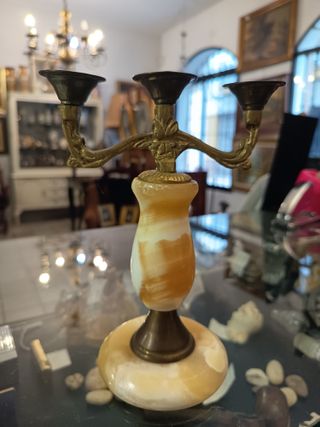 Candelabro Vintage Alabastro