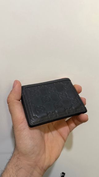 Portafoglio Gucci Pelle Nera Signature