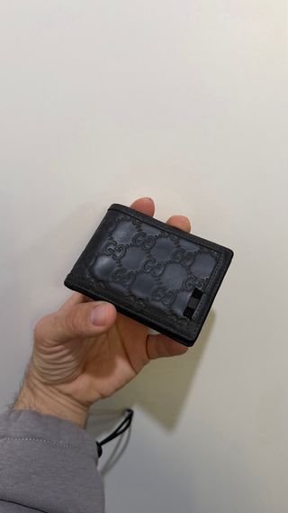 Portafoglio Gucci Pelle Nera Signature