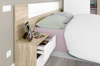 Cabecero y 2 Mesitas de Noche. Roble Canadian y B