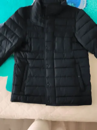 Cazadora acolchada Mango negra entretiempo hombre