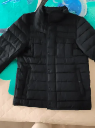 Cazadora acolchada Mango negra entretiempo hombre