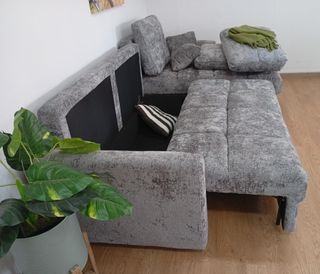 Sofá Cama Miren Gris + Arcón. ¡ECONÓMICO!