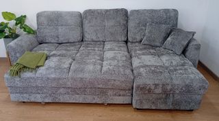 Sofá Cama Miren Gris + Arcón. ¡ECONÓMICO!