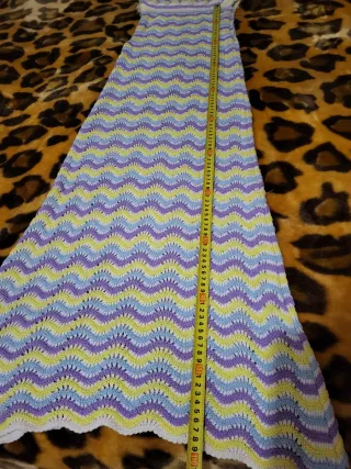 Vestido largo croché tipo Missoni multicolor