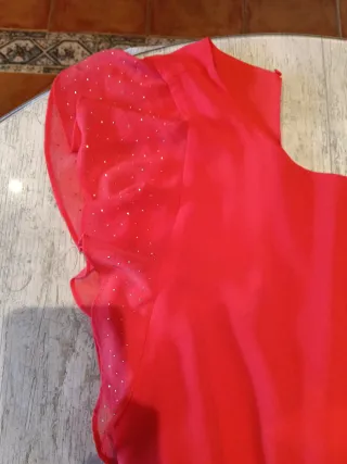 Mono fiesta niña rojo fresa 14 años