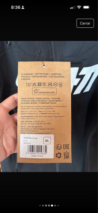 Chaqueta Leatt Moto Adventure/Enduro/Motocross Neg