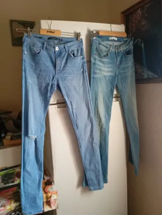 Lote 2 Pantalones Vaqueros Bershka