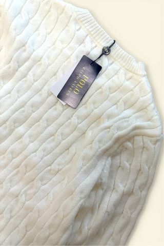 Maglione Polo Ralph Lauren Bianco con Etichetta