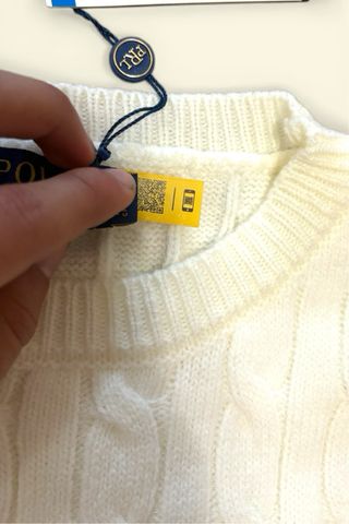 Maglione Polo Ralph Lauren Bianco con Etichetta