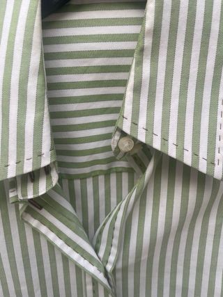 Camisa Carolina Herrera Rayas Verde y Blanca