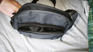 Borsa a spalla da uomo in Cordura nero nuovo