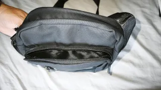 Borsa a spalla da uomo in Cordura nero nuovo