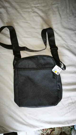 Borsa a spalla da uomo in Cordura nero nuovo