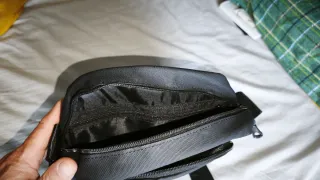 Borsa a spalla da uomo in Cordura nero nuovo