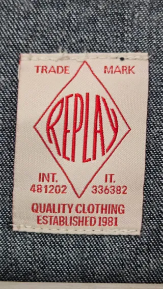 REPLAY Camisa vaquera mujer azul oscuro