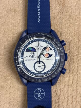 Swatch x Omega Mission T Earthphase Moonshine Gold