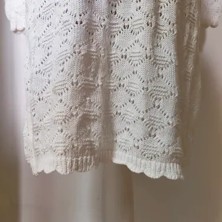 Vestido crochet Lefties blanco talla única