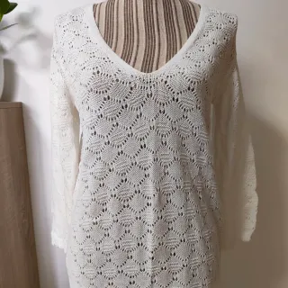 Vestido crochet Lefties blanco talla única