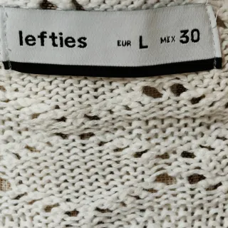 Vestido crochet Lefties blanco talla única