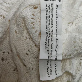 Vestido crochet Lefties blanco talla única