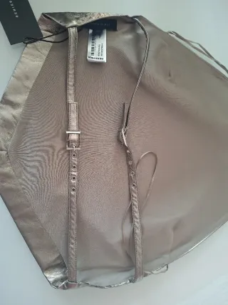 Top plateado Bershka