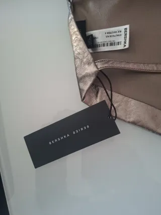 Top plateado Bershka