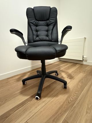 Silla de Oficina SONGMICS Respaldo Alto Negra