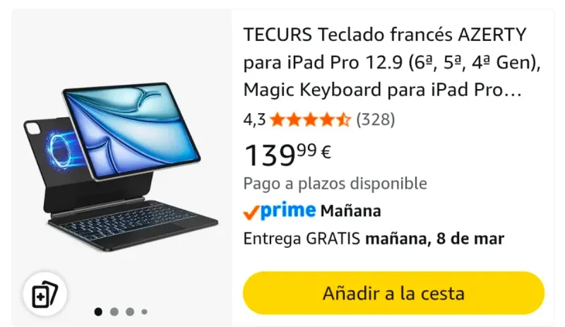Teclado y funda TECURS para iPad Pro 12.9