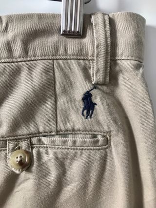 Pantalón Chino Ralph Lauren Hombre W34 L34 Crema